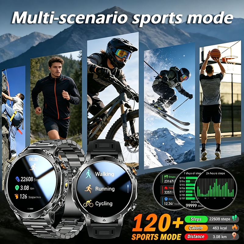 New Rugged Military SmartWatch - Smartwatch Rugged Watches For Men บทวิจารณ์และราคา