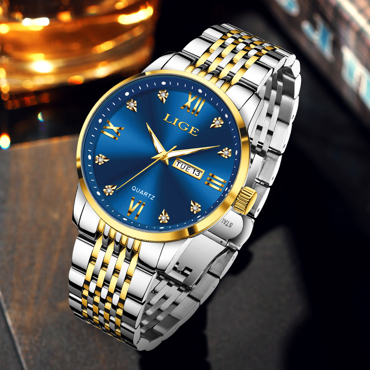 LIGE Men Watch Water Diamond L - Smartwatch Watches For Men Digital บทวิจารณ์และราคา