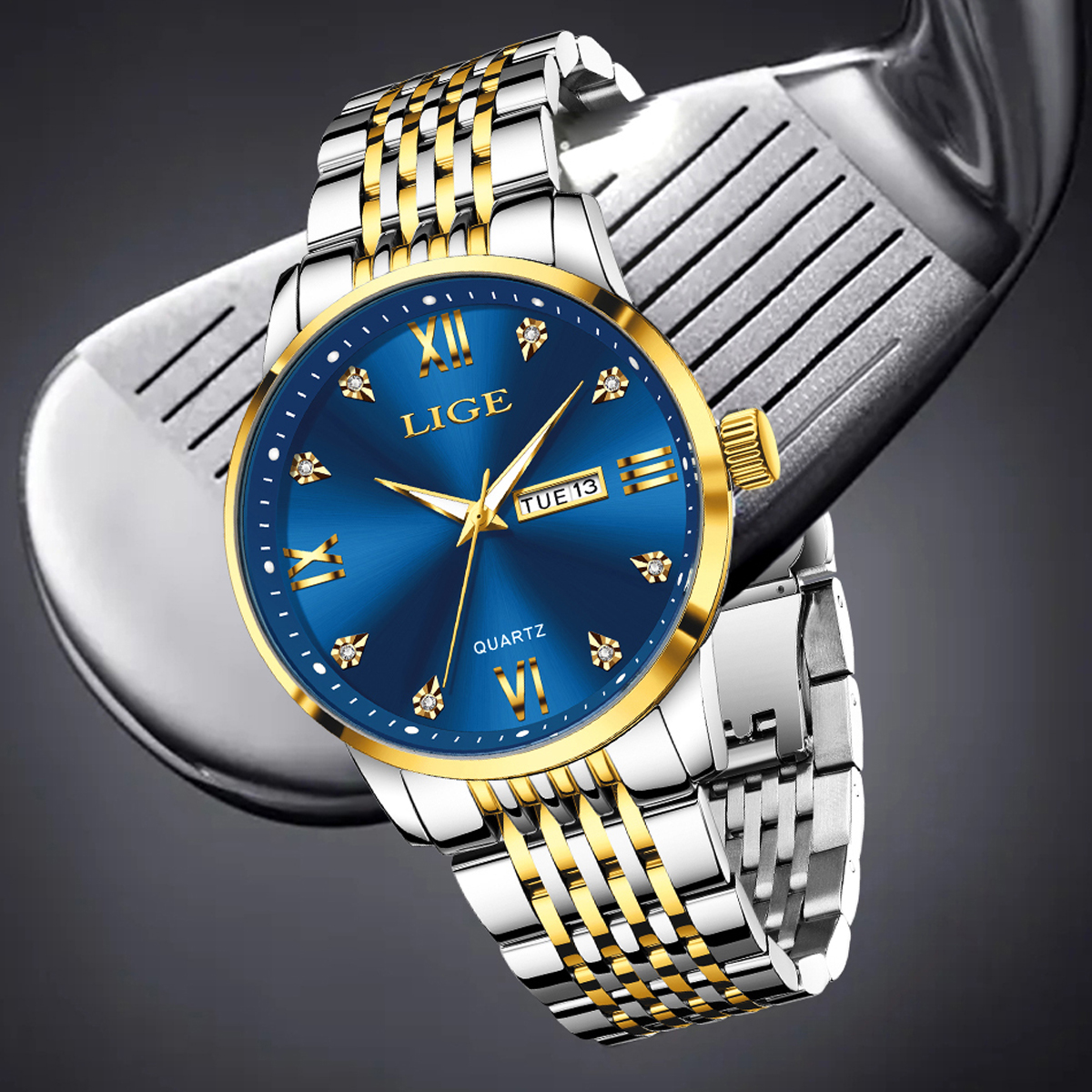 LIGE Men Watch Water Diamond L - Smartwatch Watches For Men Digital บทวิจารณ์และราคา