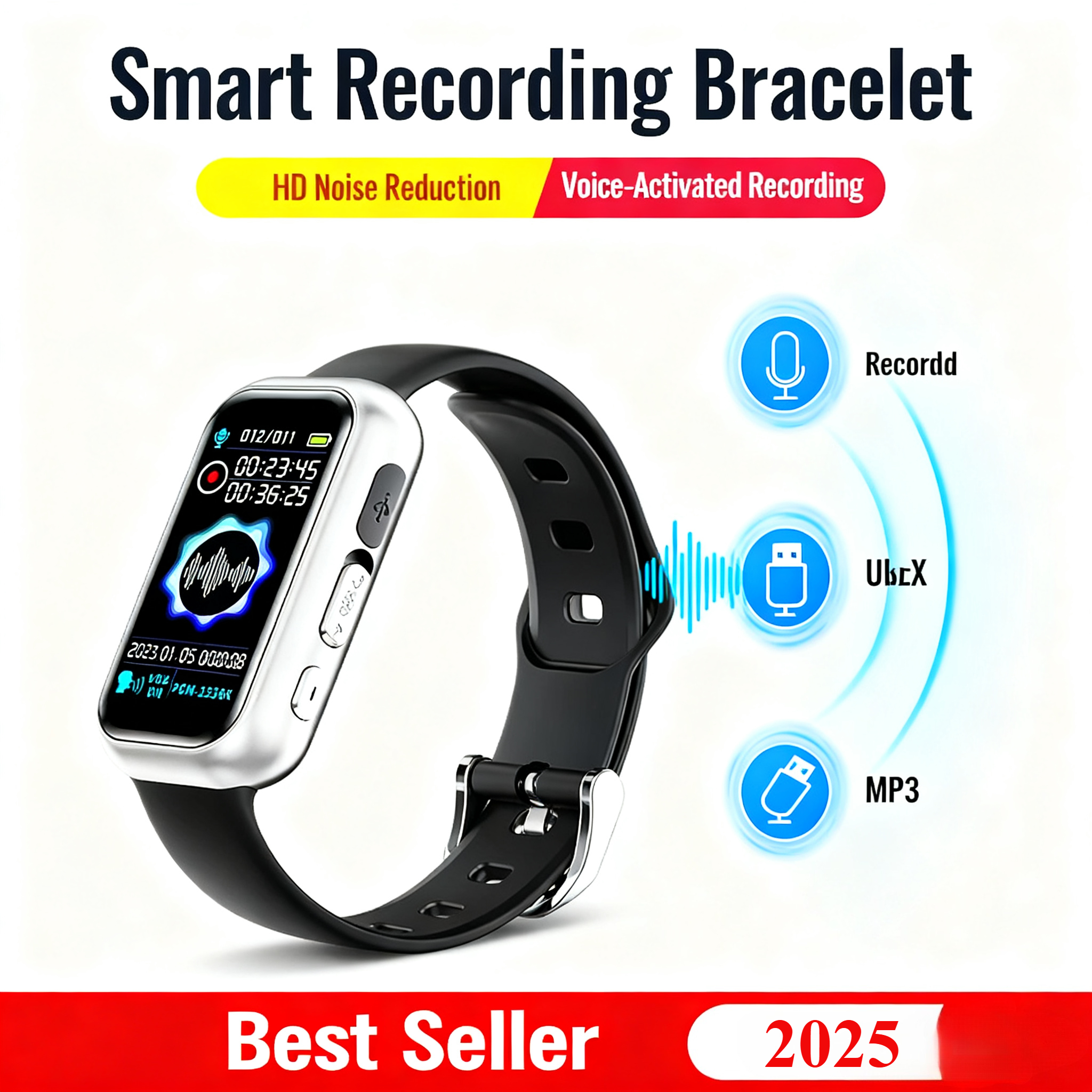 Voice Recorder Smart Digital W - Smartwatch Noise Watches บทวิจารณ์และราคา