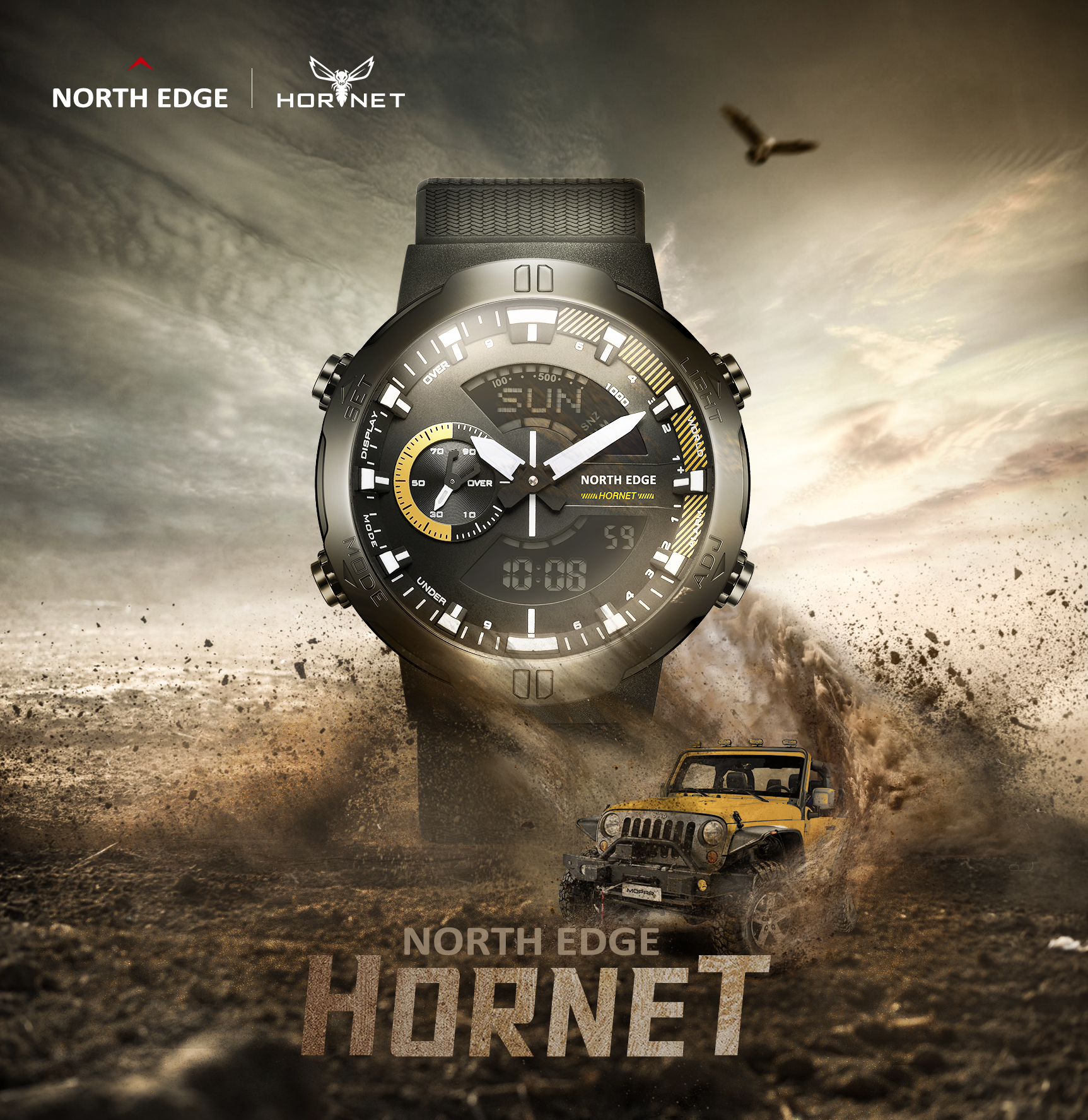 NORTH EDGE Mens Smart Watch Wo - Smartwatch Army Watches For Men บทวิจารณ์และราคา
