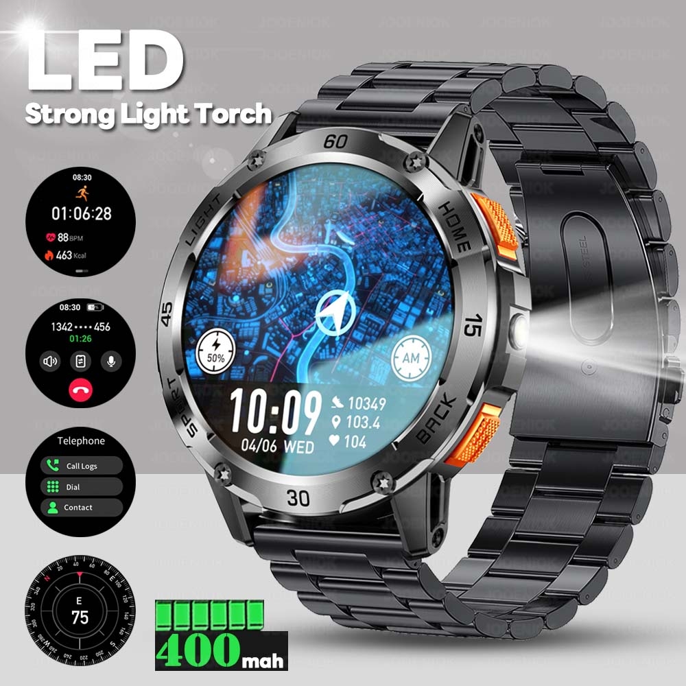 New Rugged Military Smart Watc - Smartwatch Rugged Watches For Men บทวิจารณ์และราคา