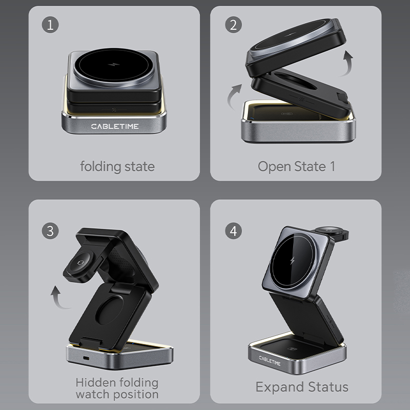 CABLETIME Foldable Magnetic 3  - Iwatch Smartwatch บทวิจารณ์และราคา