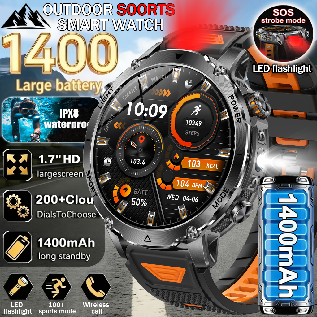 2026New Military Sports Smart  - Heart Rate Gps Watch บทวิจารณ์และราคา
