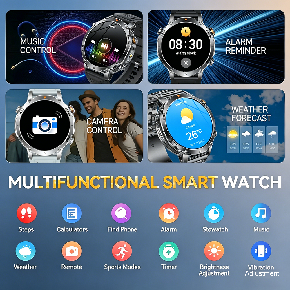 2026New Military Sports Smart  - Heart Rate Gps Watch บทวิจารณ์และราคา